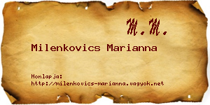 Milenkovics Marianna névjegykártya