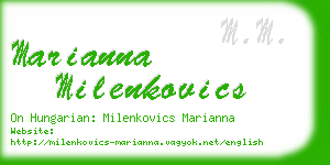 marianna milenkovics business card